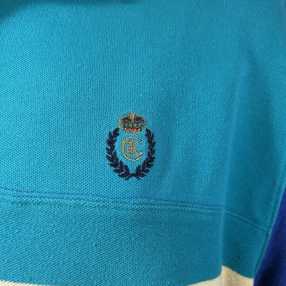 VTG Chaps Ralph Lauren Polo Mens M‎ Colorblock Retro 80s Beach Preppy Colorful